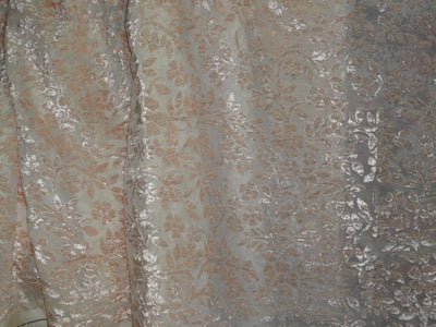 Nude Devore Polyester Viscose Burnout Velvet fabric ~ 44&quot; wide.