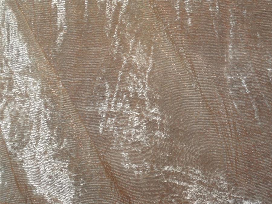 Nude Devore Burnout Velvet Stripes fabric 44" wide