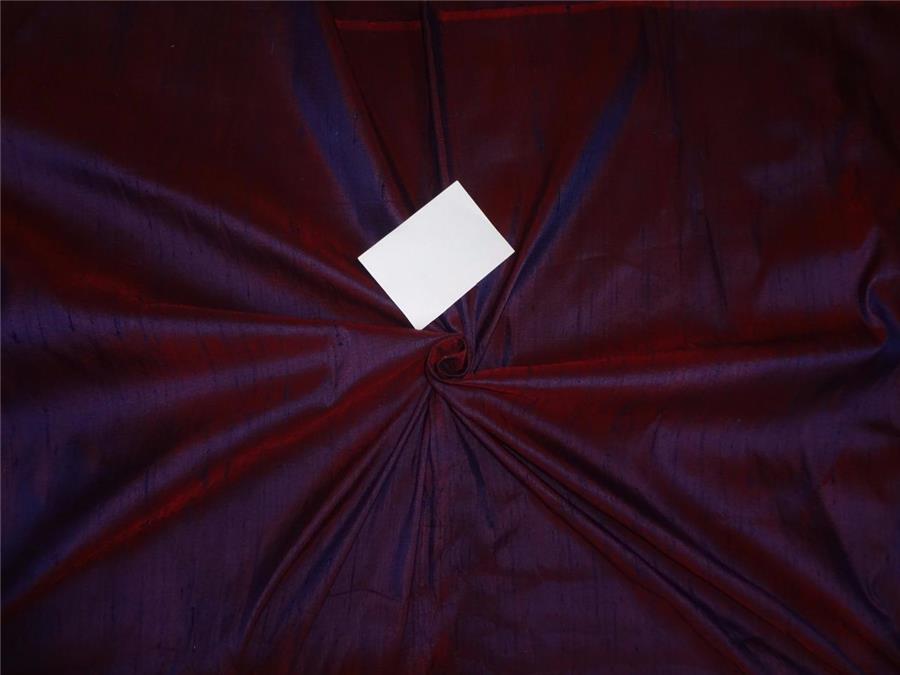 100% PURE SILK DUPION FABRIC NAVY X PINKISH RED colour 54&quot; wide WITH SLUBS* MM67[1]