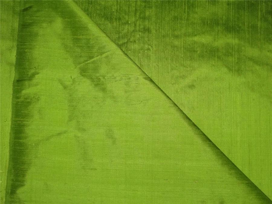 100% pure silk dupioni fabric leafy green colour 54&quot; wide with slubs*MM61[6]