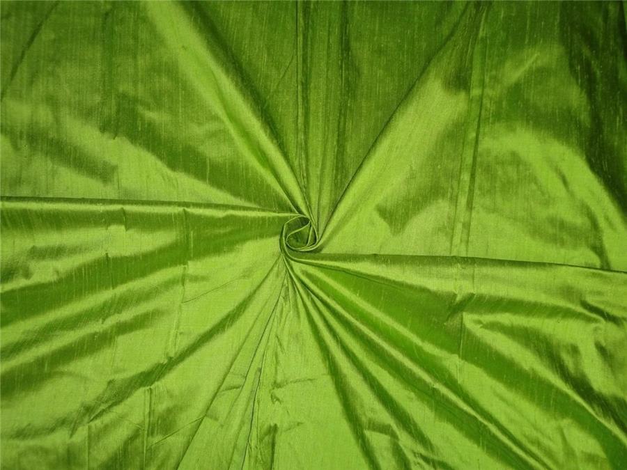 100% pure silk dupioni fabric leafy green colour 54&quot; wide with slubs*MM61[6]