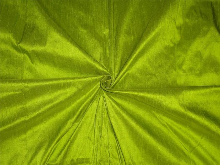 100% PURE SILK DUPIONIFABRIC PISTACHIO GREEN colour 54&quot; wide WITH SLUBS*