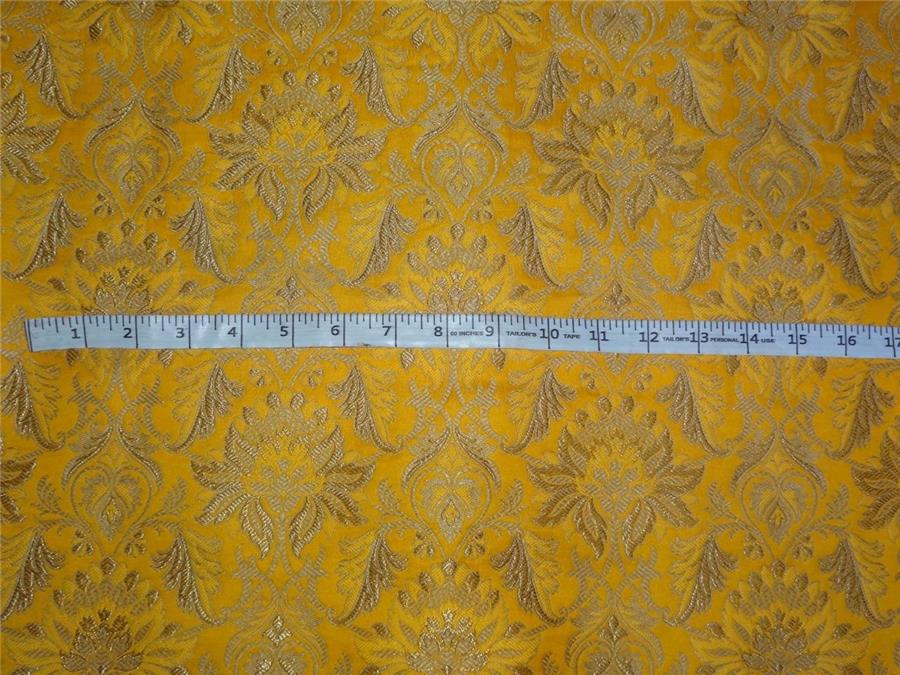 HEAVY BROCADE FABRIC MANGO X METALLIC GOLD COLOR 44&quot;