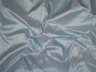 100% PURE SILK DUPIONI FABRIC BLUE COLOR 54&quot; wide WITH SLUBS