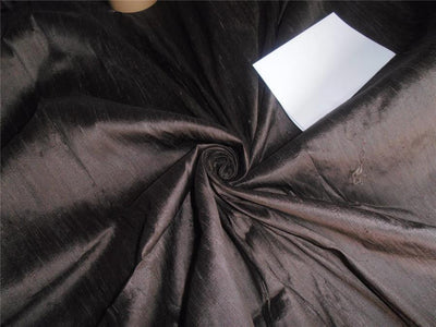 100% PURE SILK DUPIONI FABRIC BARK BROWN colour 54&quot; wide