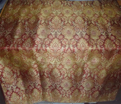 SILK BROCADE FABRIC SHADED RED X METALLIC GOLD COLOR 36" WIDE BRO490[1]