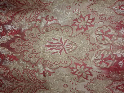 SILK BROCADE FABRIC SHADED RED X METALLIC GOLD COLOR 36" WIDE BRO490[1]