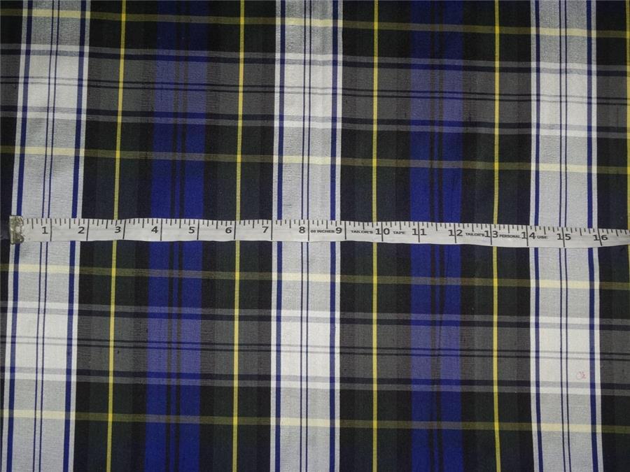 MULTI COLOR PLAIDS~SILK DUPIONI FABRIC~WIDTH 44