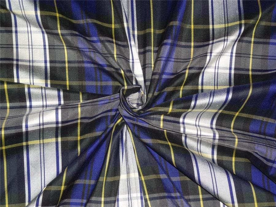 MULTI COLOR PLAIDS~SILK DUPIONI FABRIC~WIDTH 44