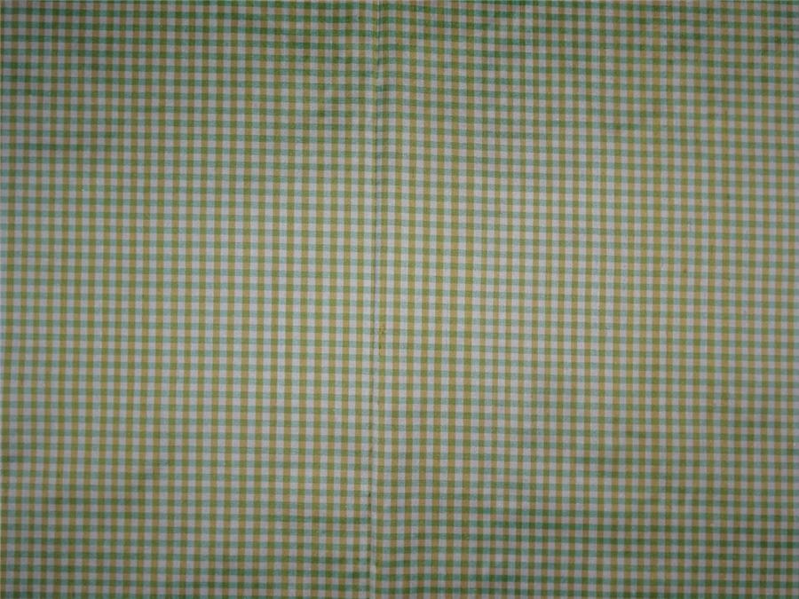 SILK DUPIONI SMALL PLAIDS FABRIC 54&quot; WIDE