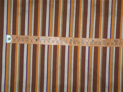 100% silk dupion brown and orange stripes DUPS54[2]