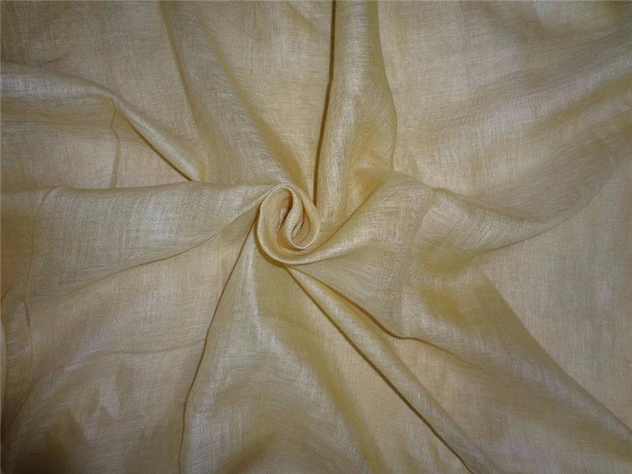 Sheer Gauze Linen--yellow Thin Transparent Linen Fabric 58