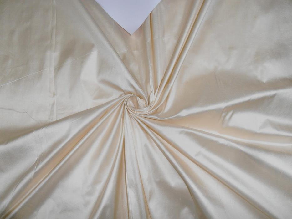 100% pure silk dupion light ivory color 54" wide pkt239/4