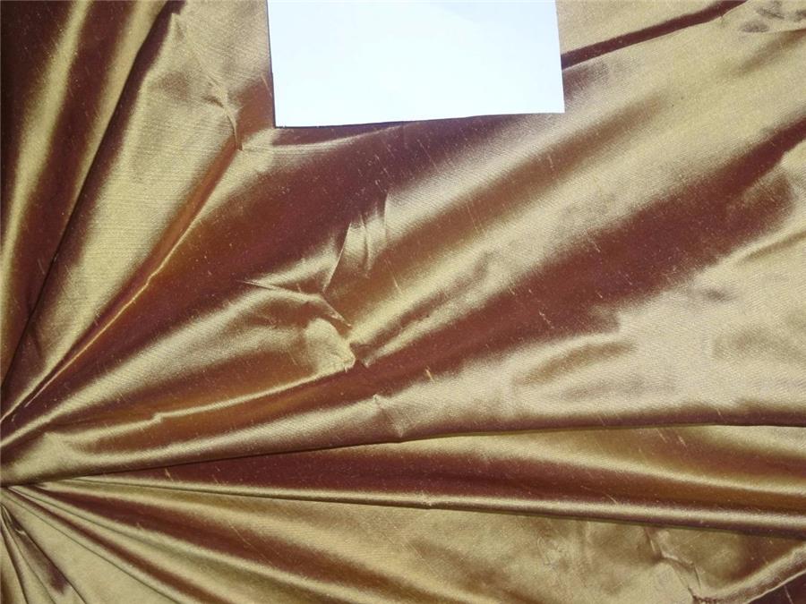 100% Pure Silk Dupioni Fabric Gold x Copper 54&quot; wide DUP97[2]