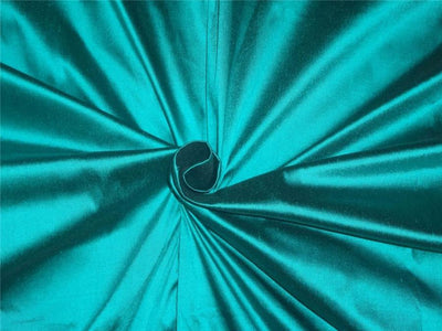 100% Silk Dupioni Turquoise x Black Fabric 54" wide DUP248[1]