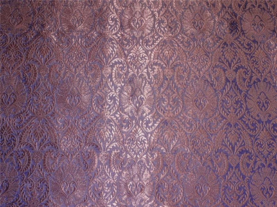 Silk Brocade Fabric purple blue and old rose 44&quot;BRO548[1]