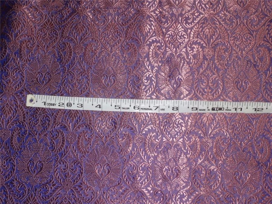 Silk Brocade Fabric purple blue and old rose 44&quot;BRO548[1]