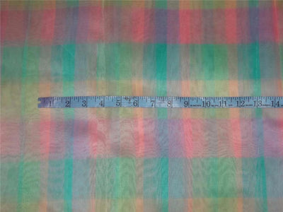 silk organza pastel plaids 54&quot;wide