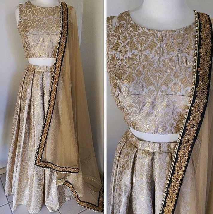 Brocade fabric cream x metallic gold color 44&quot;