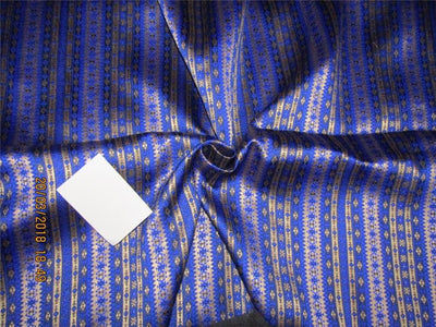 Brocade fabric Royal blue x gold Color 60&quot;