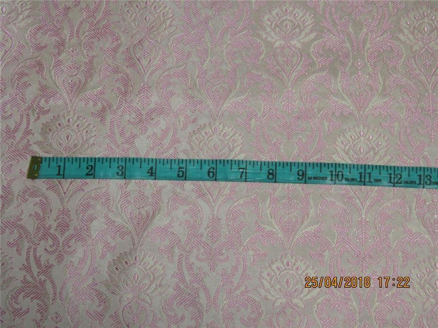 Silk brocade fabric butter x baby pink color 44&quot; bro412[6]