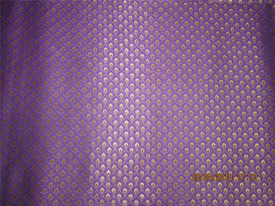 Brocade fabric Purple x metallic gold Color 44&quot;