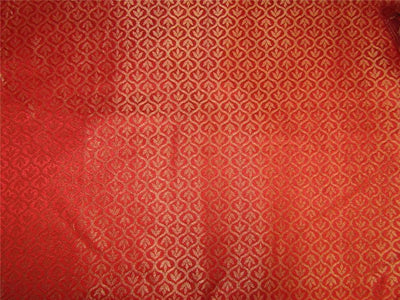 Reversible Brocade fabric Red X gold color 44&quot;BRO603[5]