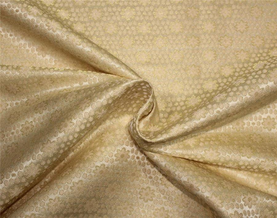 Brocade fabric cream x gold color 56" wide BRO663[3]