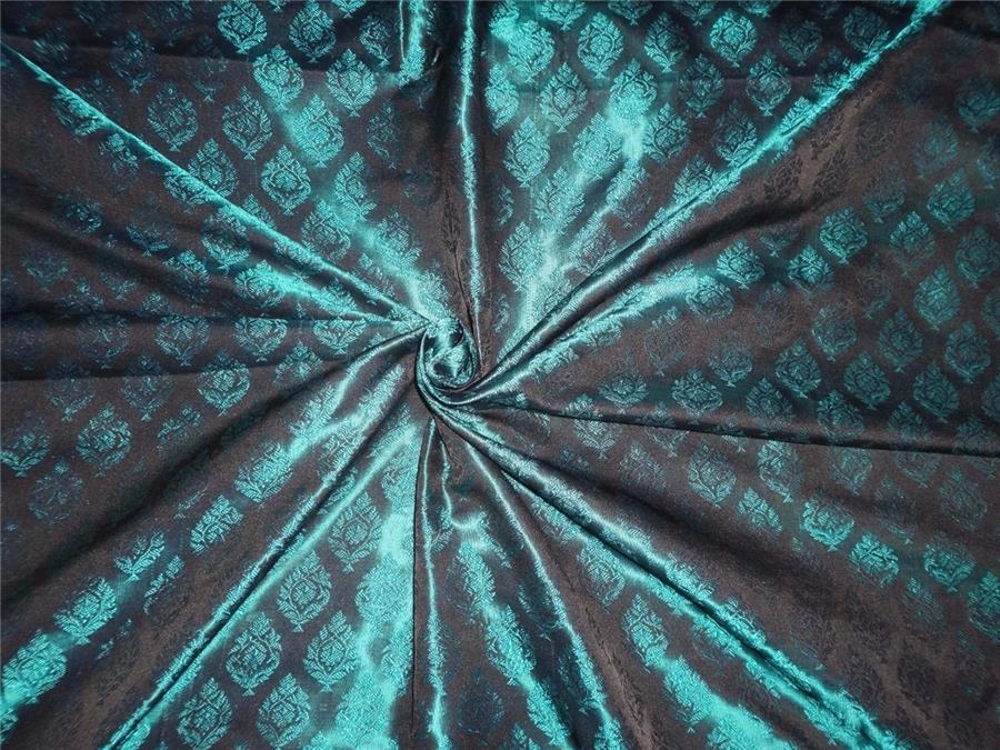 Silk Brocade Fabric GREEN color 44" wide BRO535[4]