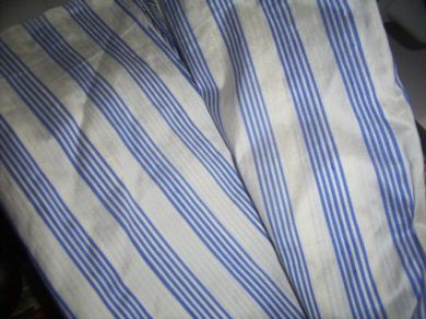 silk dupioni white / blue{vertical stripes}