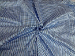 Silk Dupioni Cool Blue & Ivory Color plaids Fabric DUPC2[2]