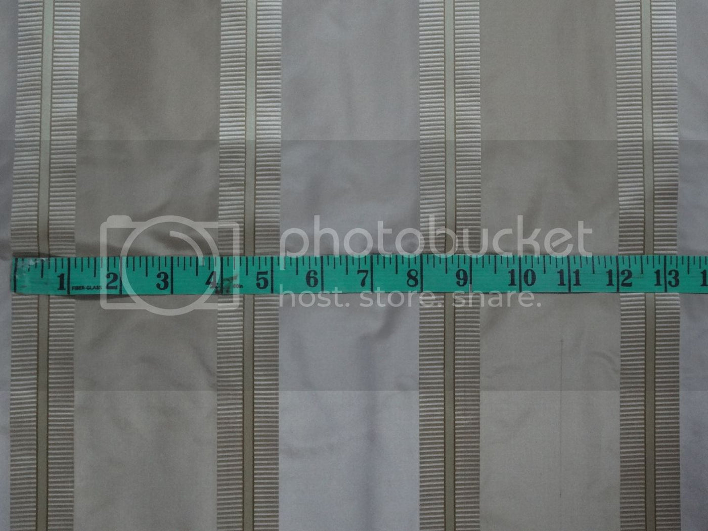 Pure Silk Taffeta Fabric Shades of Gold &amp; Beige colour with Satin Stripes 54&quot; wide