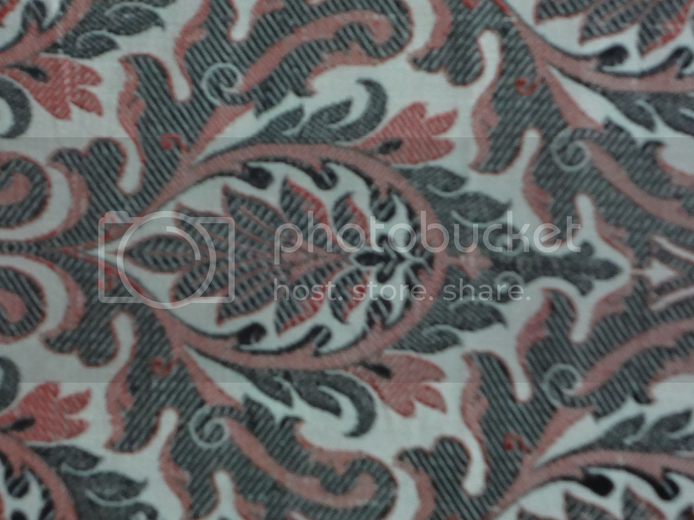 Silk Brocade Fabric Red,Grey &amp; Black color 44" wide BRO213[1]