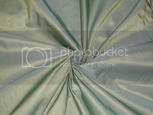 Light Blue with Gold shot colour Silk Dutchess Satin fabric