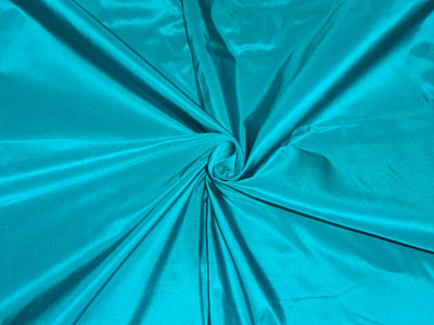 Pure SILK TAFFETA FABRIC Sea Blueish Green color