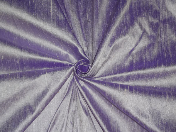 100% PURE SILK DUPION FABRIC PURPLE X IVORY SHOT col our 54&quot; wideWITH SLUBS* MM65[2]