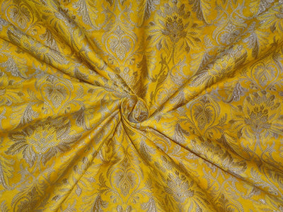 HEAVY BROCADE FABRIC MANGO X METALLIC GOLD COLOR 44&quot;