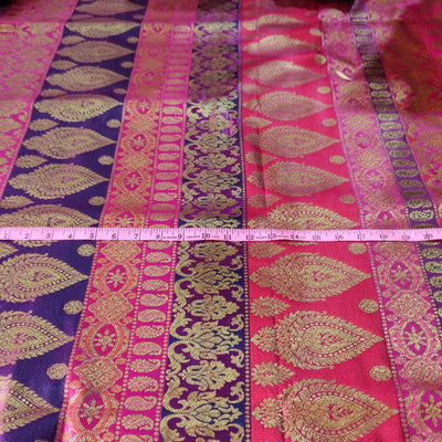 Brocade jacquard Fabric purple/pink/red/ &amp;metallic gold  BRO677[3]