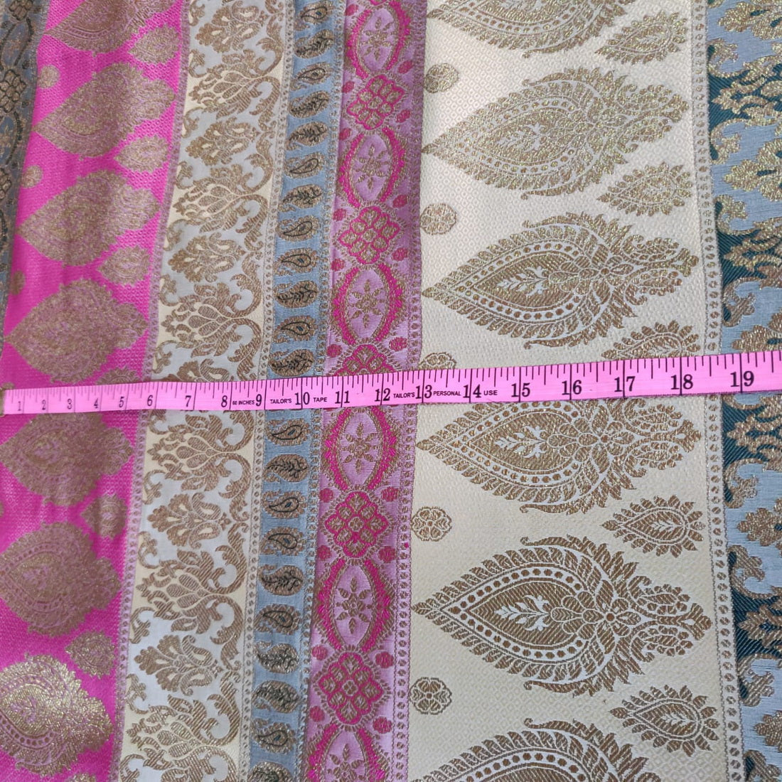 Brocade jacquard Fabric gold/pinkish mauve &amp;metallic gold BRO677[1]