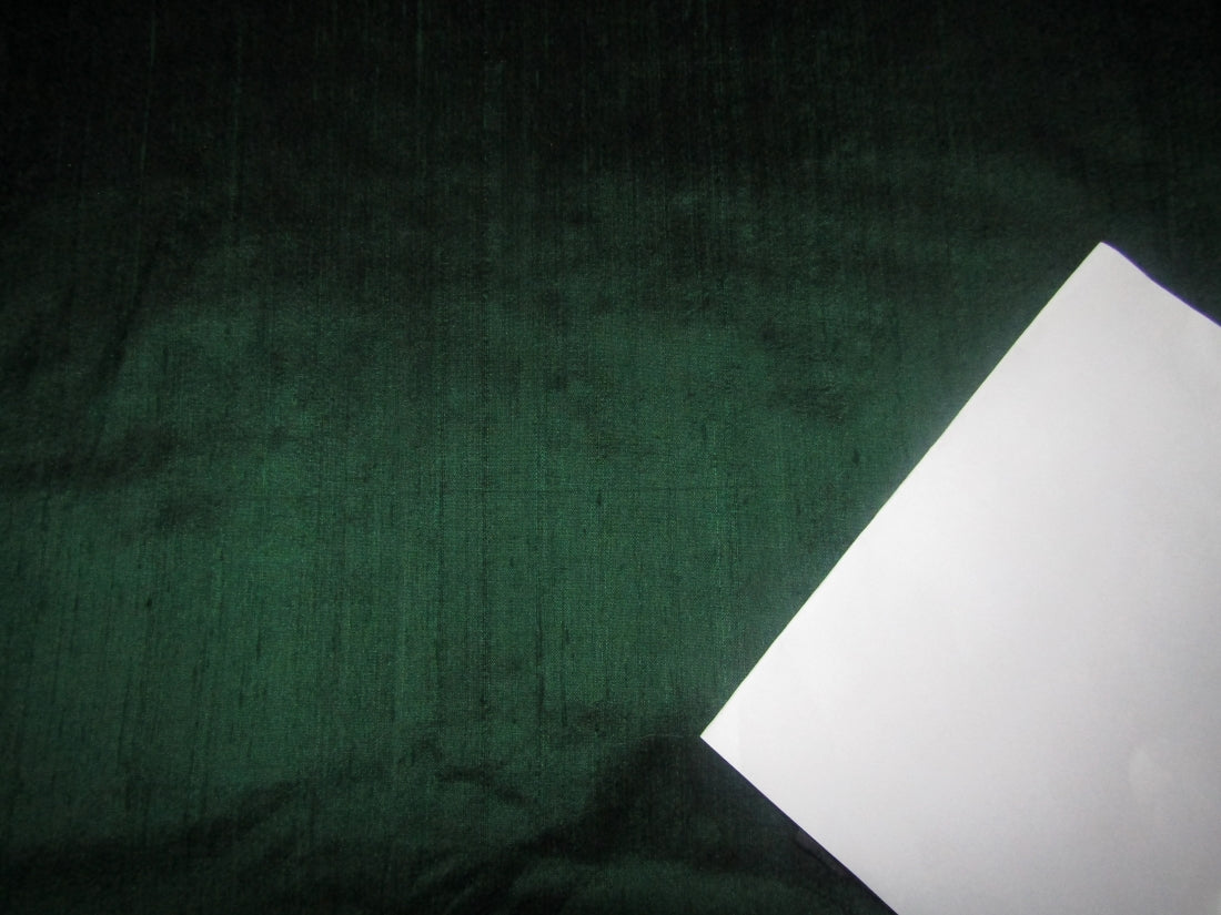 SILK Dupioni FABRIC dark green 44&quot; with slubs