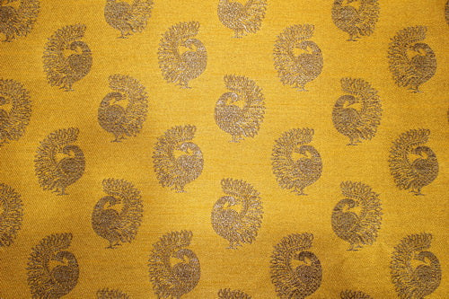 Reversible brocade fabric mustard x gold 56" wide BRO663[1]