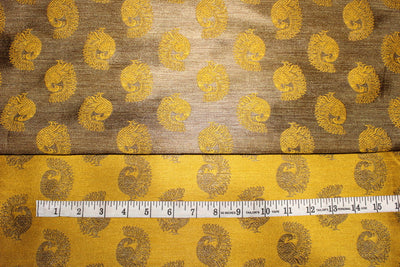 Reversible brocade fabric mustard x gold 56" wide BRO663[1]