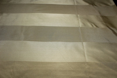 100% Silk Taffeta Fabric gold and dark gold Stripes 54&quot; TAFS160[3]