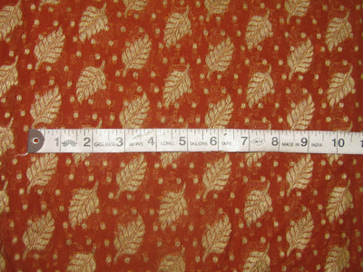 BROCADE SHEER FABRIC RUST X GOLD 44" wide single length BROS33[5]