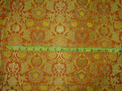 Brocade fabric mango gold/yellow x metallic gold color 44&quot;