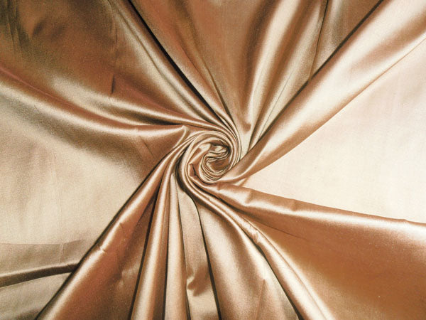 100% PURE SILK DUPIONI FABRIC GOLD X BROWN COLOR 54&quot; wide MM9[5]