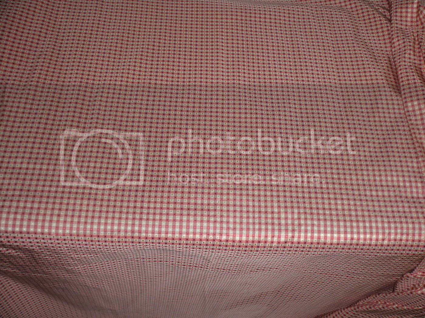 SILK TAFFETA FABRIC Pink &amp; Cream color plaids with jacquard TAF CJ5-54&quot; wide