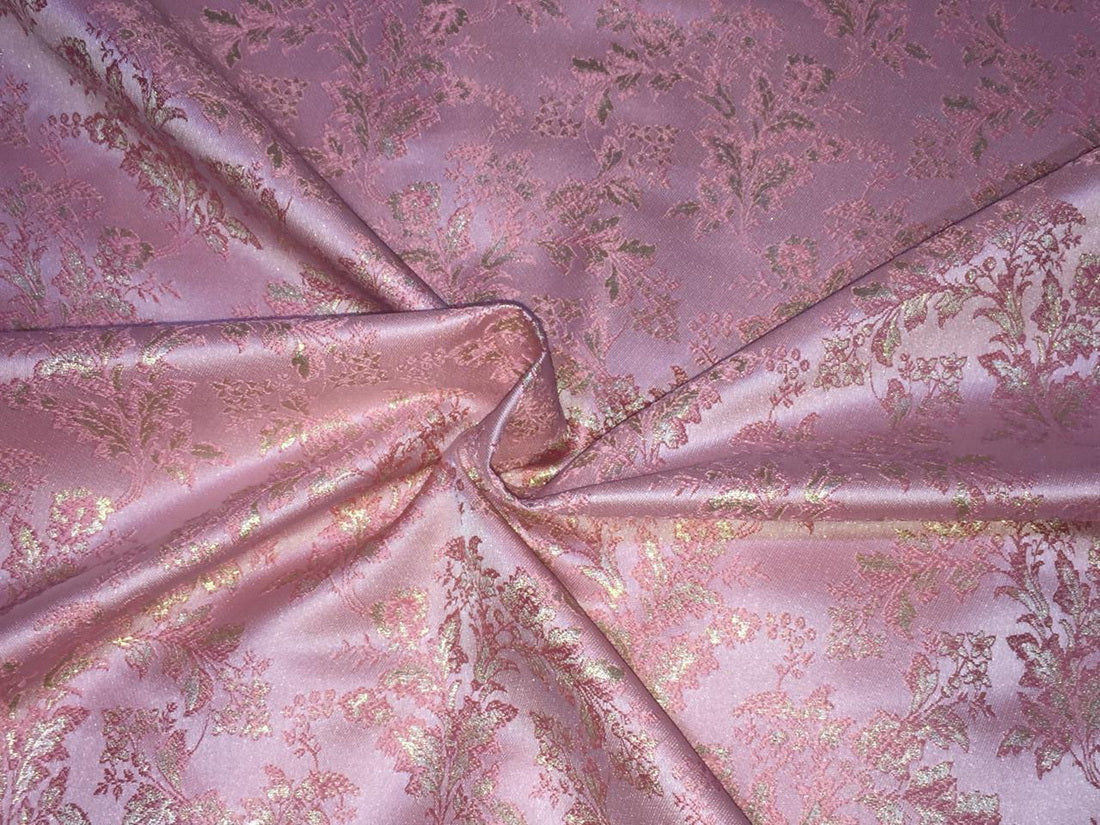 Brocade fabric pink x gold Jacquard color 60" wide BRO779[2]