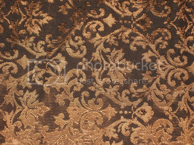 Spun Silk Brocade fabric Rich Brown Color 44" wide BRO171[4]