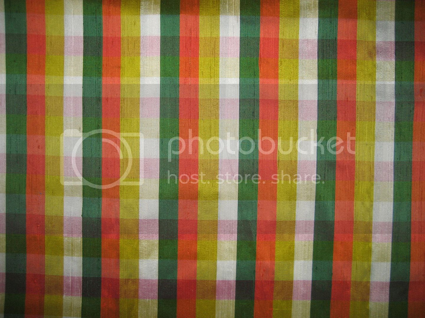 Silk Dupioni Multi color plaids Fabric